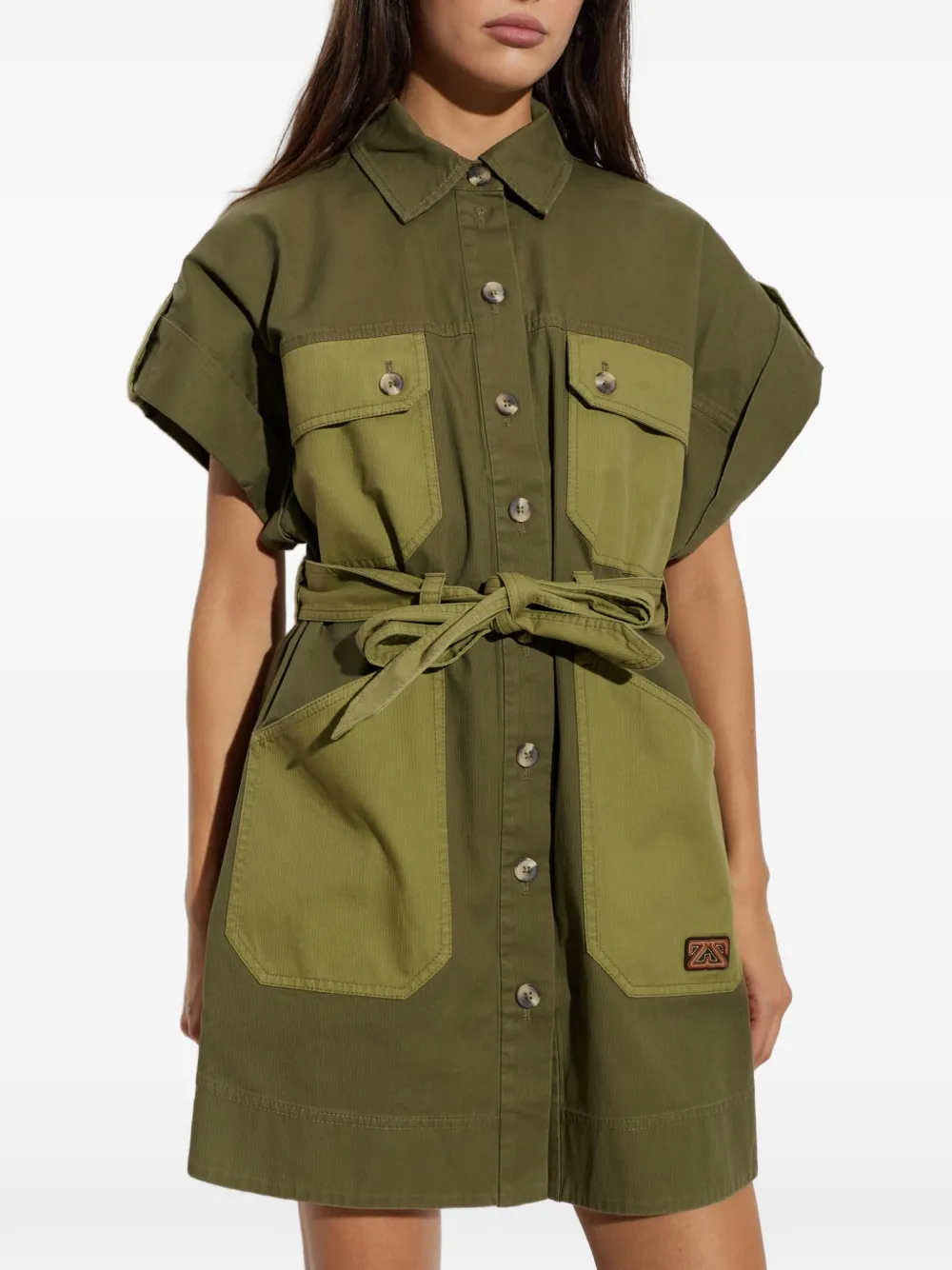 ZIMMERMANN Mini-jurk met ceintuur Groen