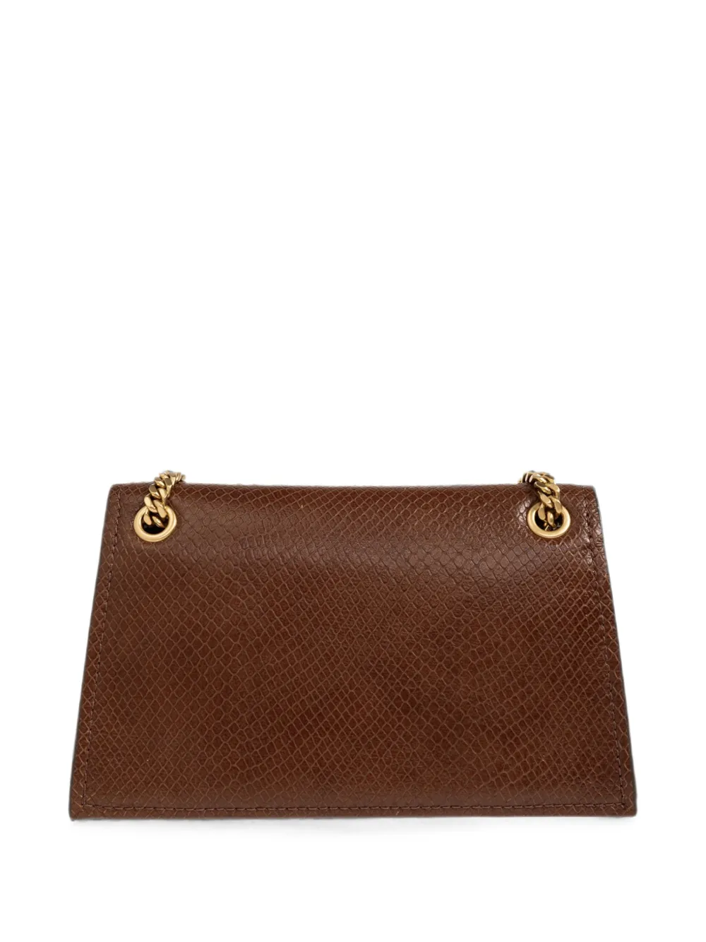 Tory Burch Kira mini-schoudertas met slangen-effect Bruin