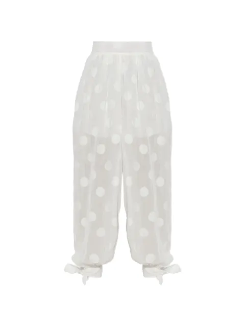 ZIMMERMANN polka dot tie-fastening trousers