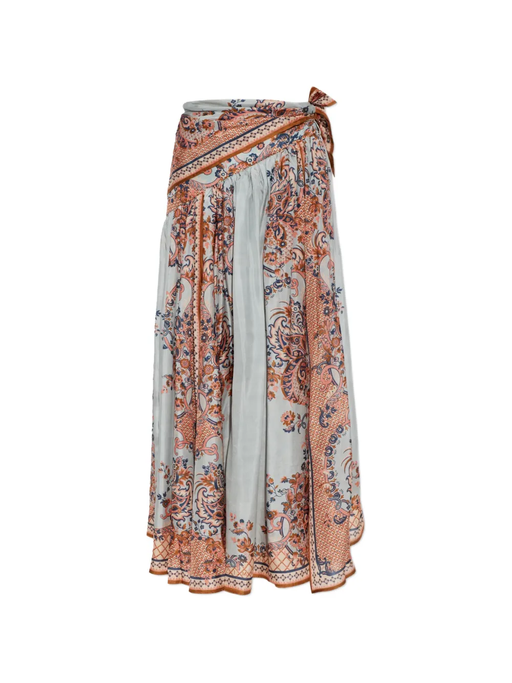 ZIMMERMANN Aster scarf midi skirt - Grau
