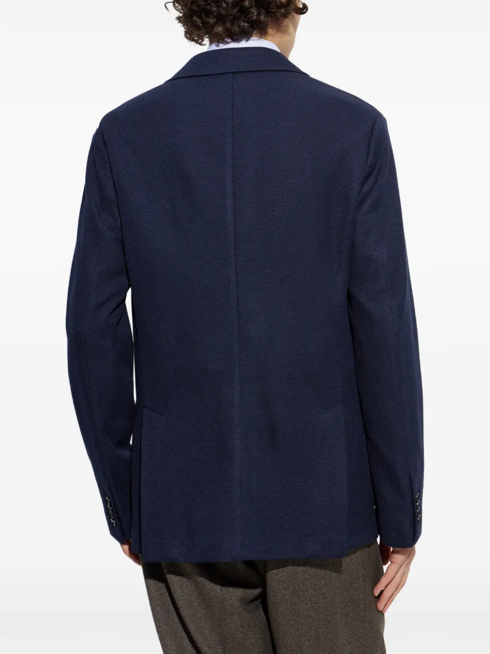 Brioni Blazer met enkele rij knopen Blauw