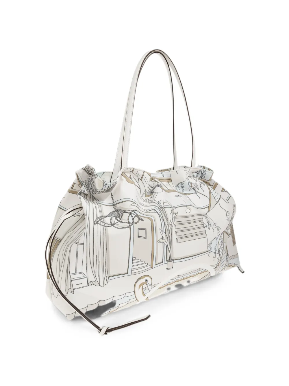 Tory Burch Ella grote shopper met trekkoord Beige