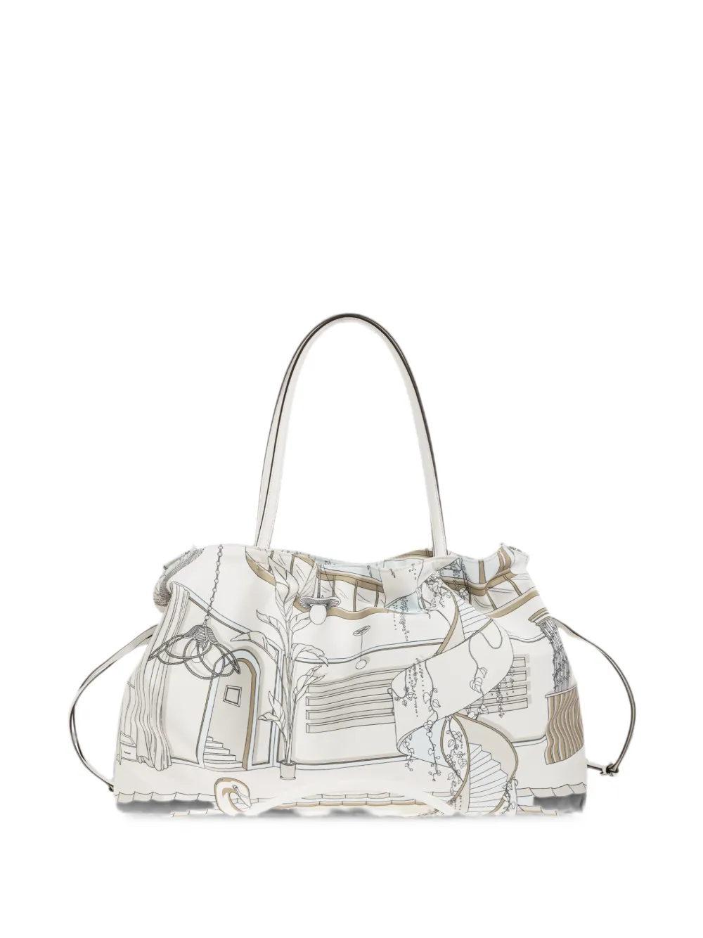 Tory Burch Ella grote shopper met trekkoord Beige
