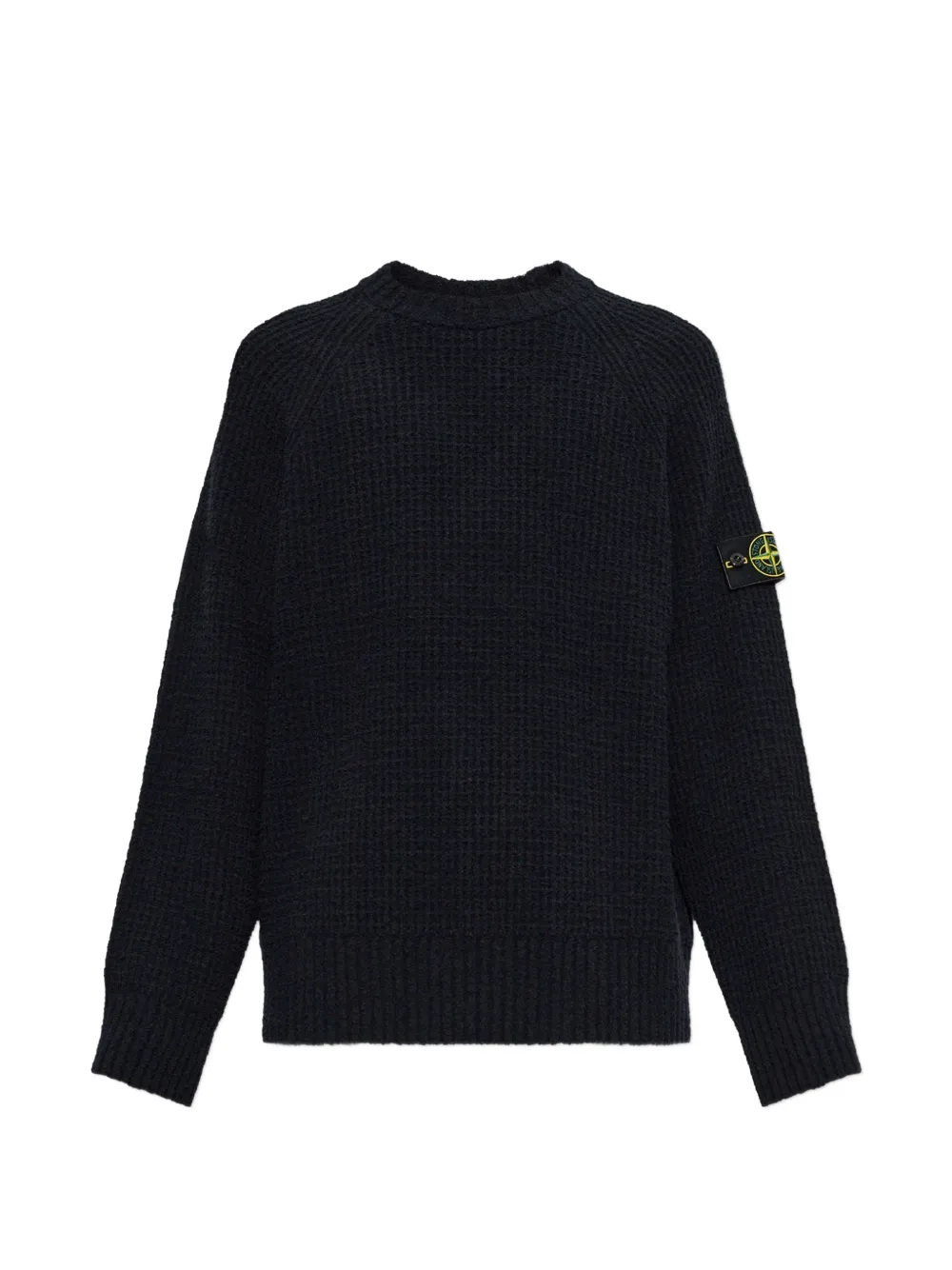 Stone Island logo-patch long-sleeve sweater - Nero