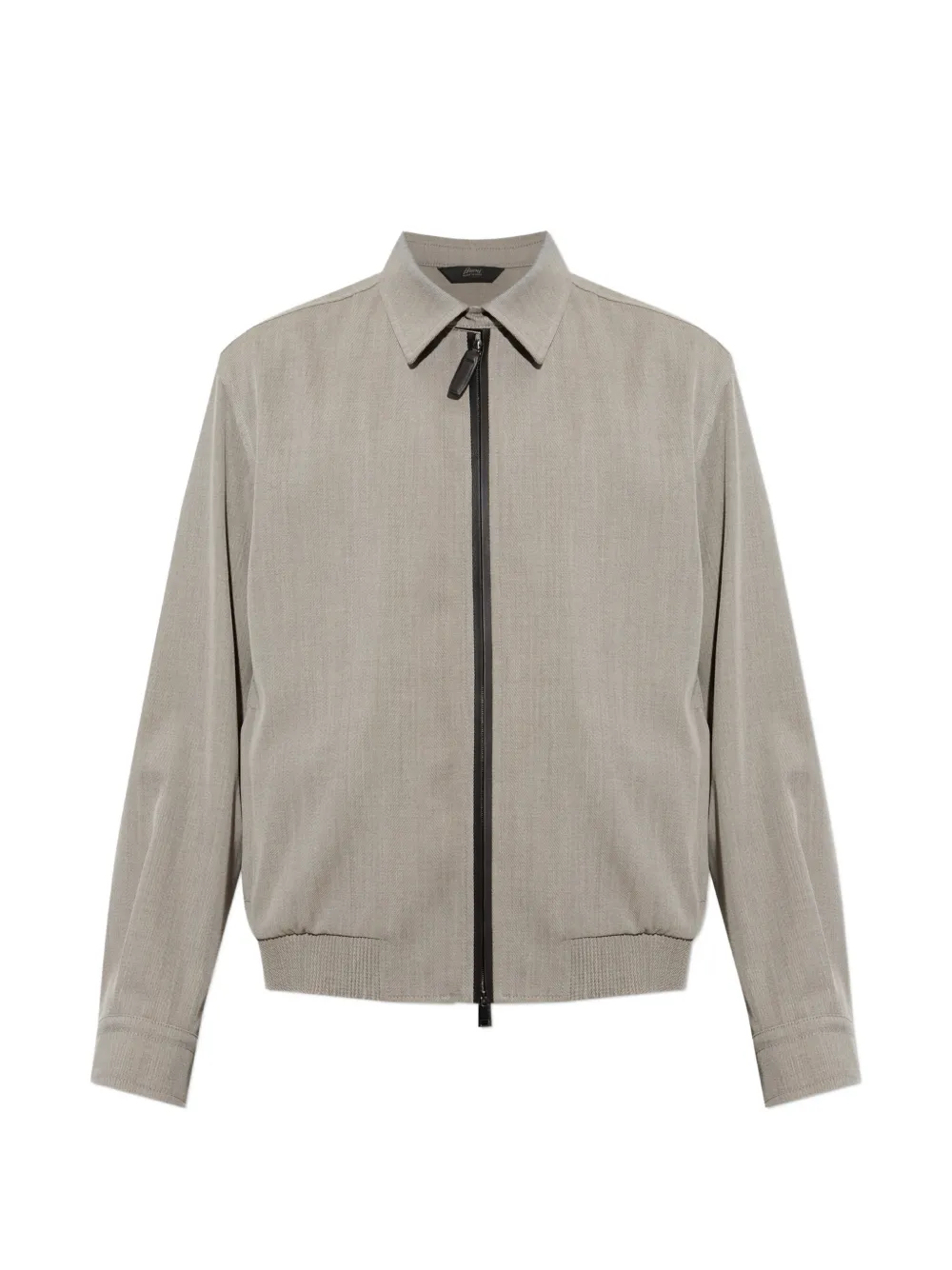 Brioni wool zip-up jacket | Neutrals | Image 1