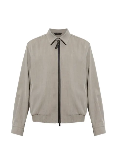 Brioni wool zip-up jacket