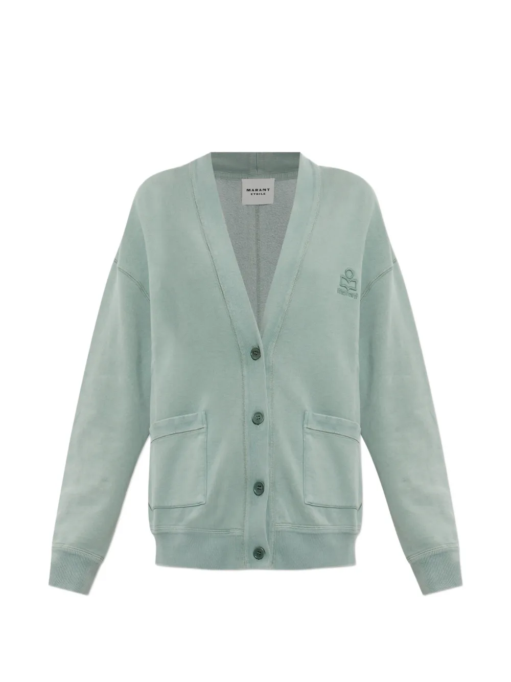 MARANT ÉTOILE Stephy logo-embroidered cardigan - Verde