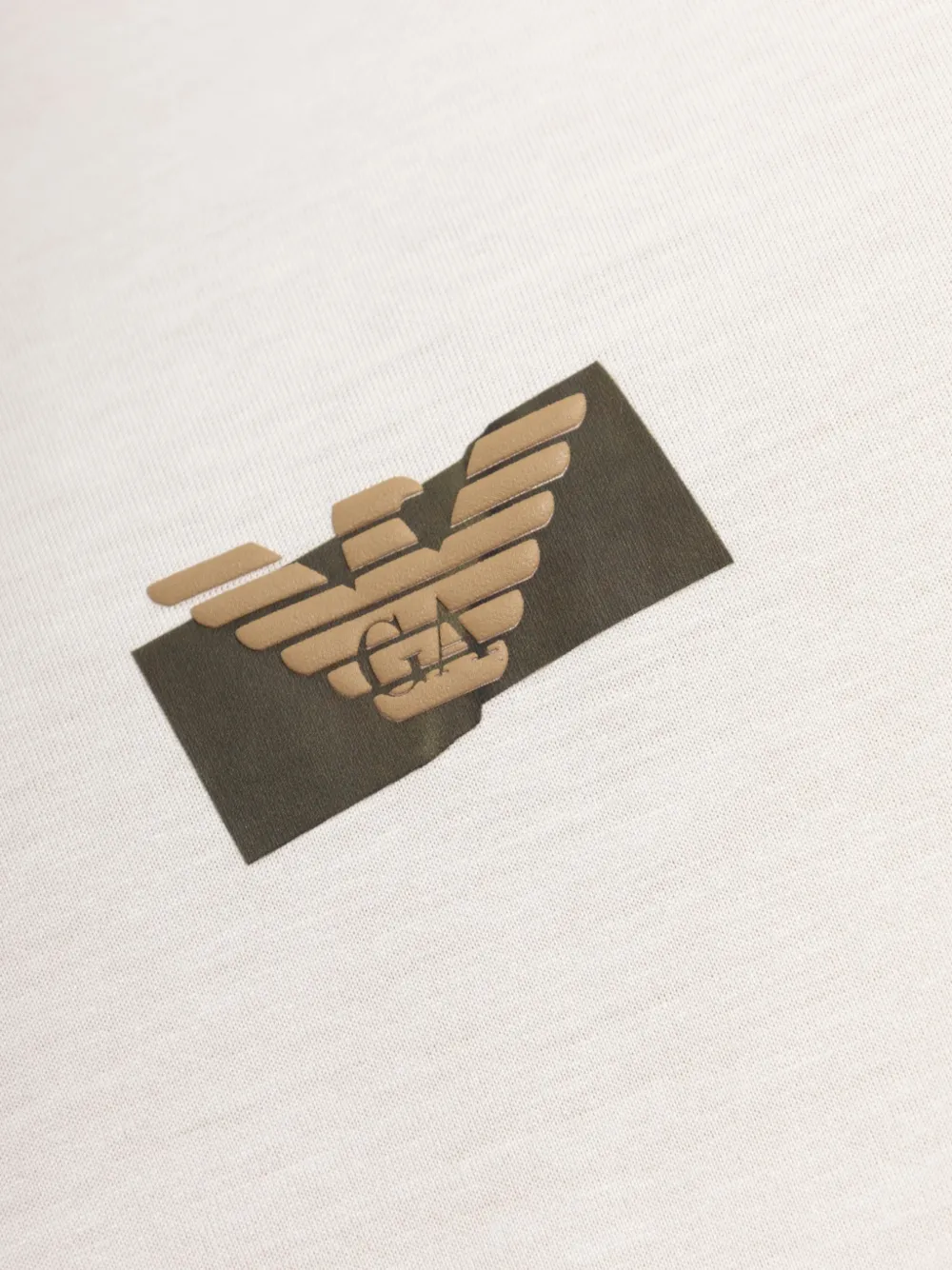 Emporio Armani jersey T-shirt in lyocell blend with embossed Eagle logo print