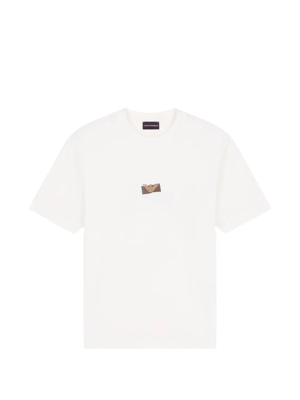Emporio Armani jersey T-shirt in lyocell blend with embossed Eagle logo print