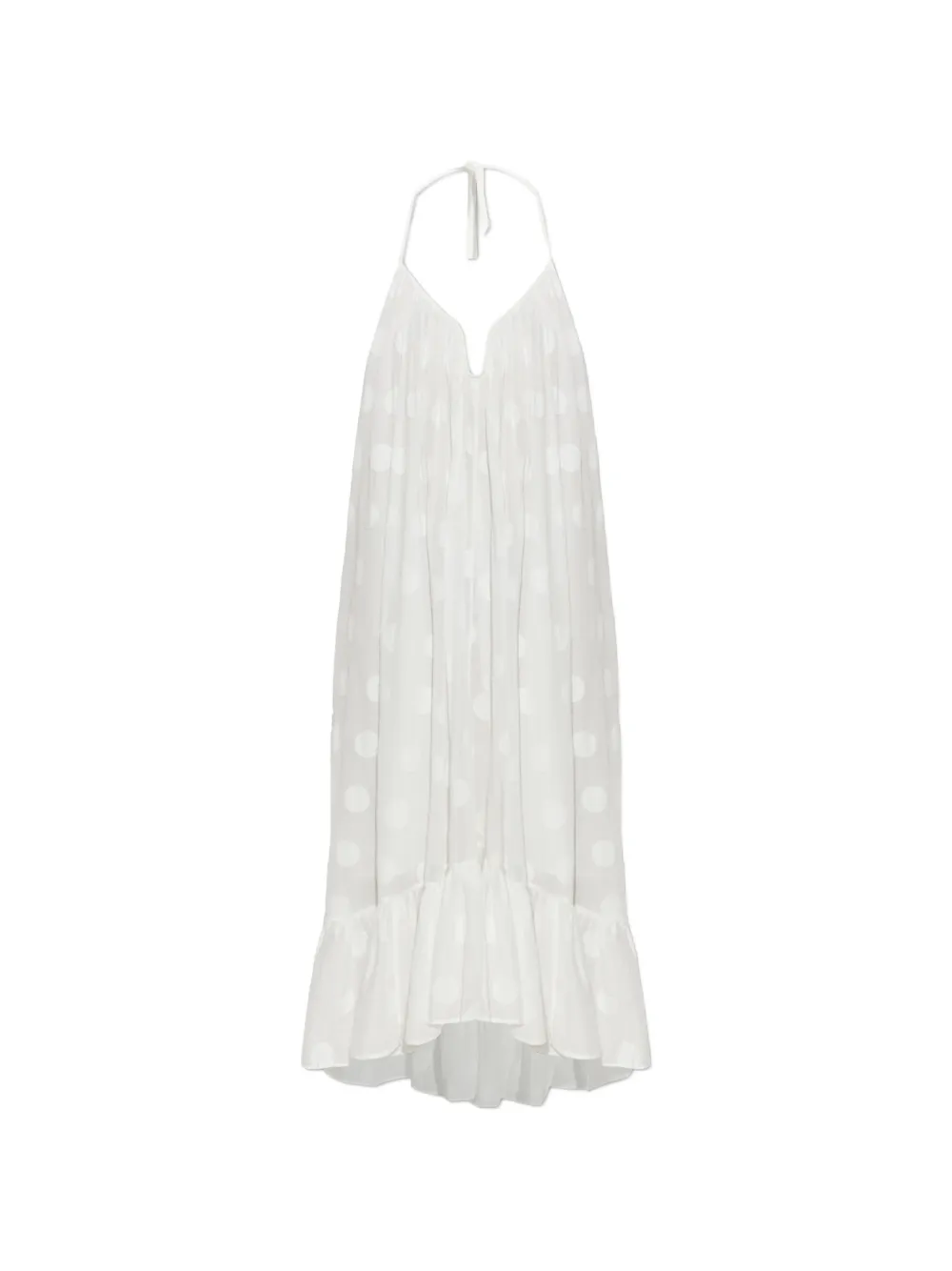 ZIMMERMANN Solstice polka-dot ruffled midi dress - White