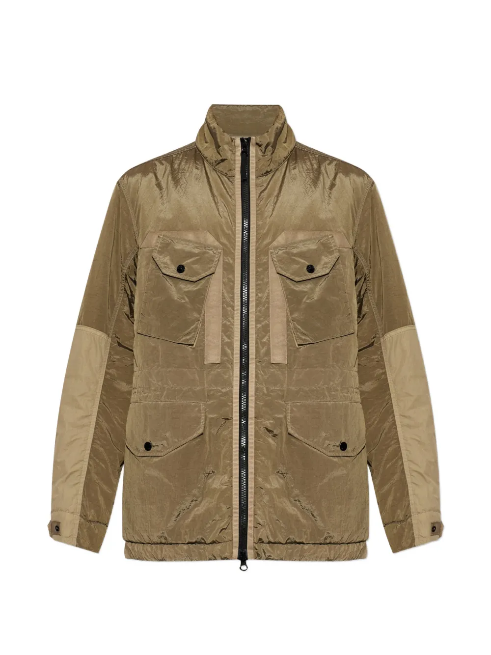 Stone Island 로고 패치 밀리터리 재킷 | 브라운 | Image 1