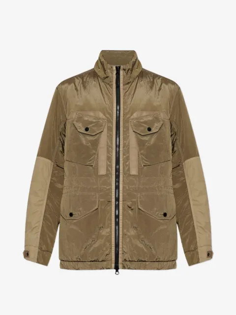 Stone Island logo-patch military jacket
