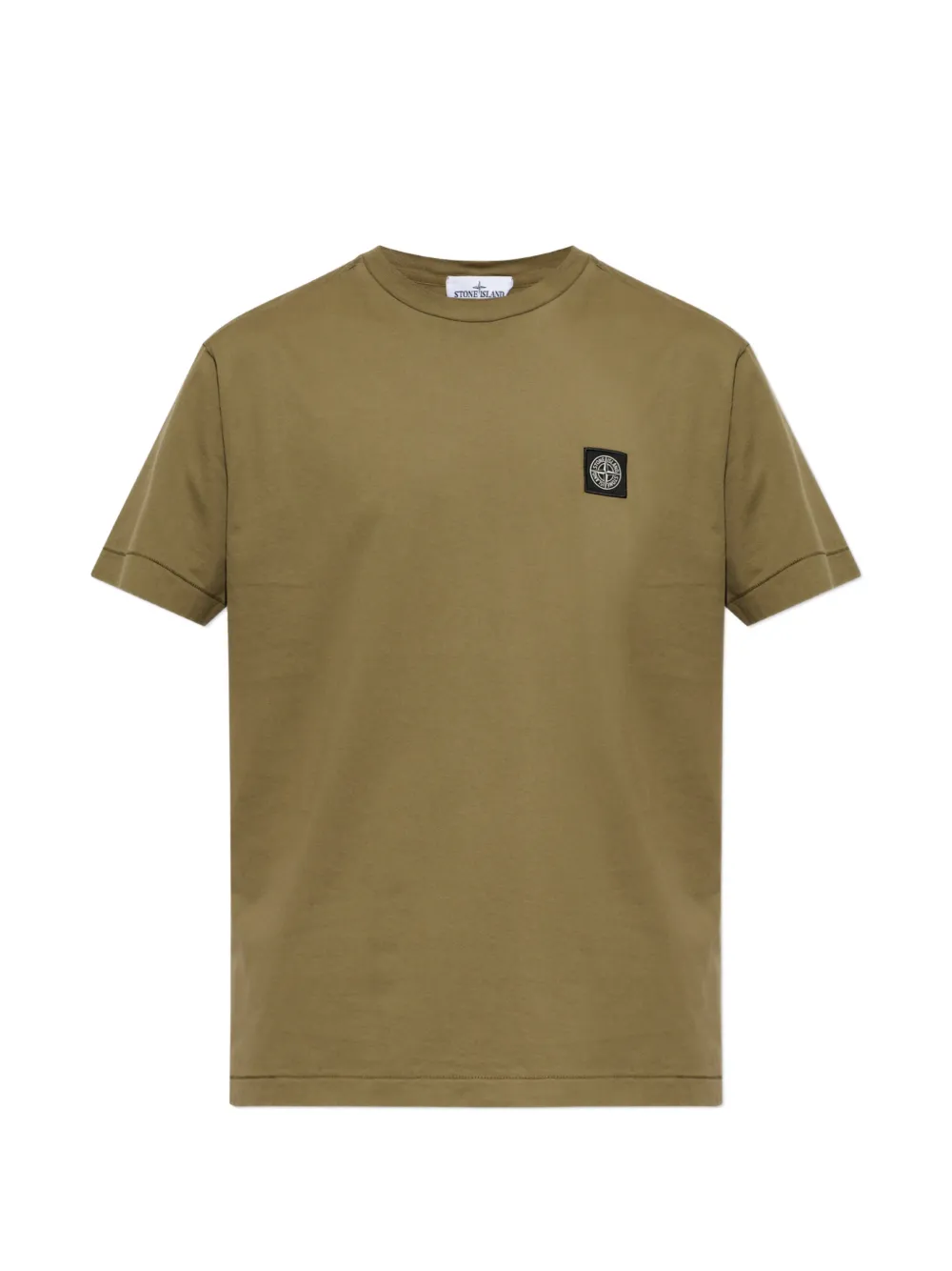 Stone Island 로고 패치 티셔츠 | 그린 | Image 1