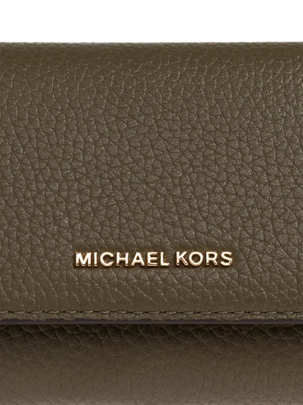 Michael Kors logo-plaque leather wallet Groen