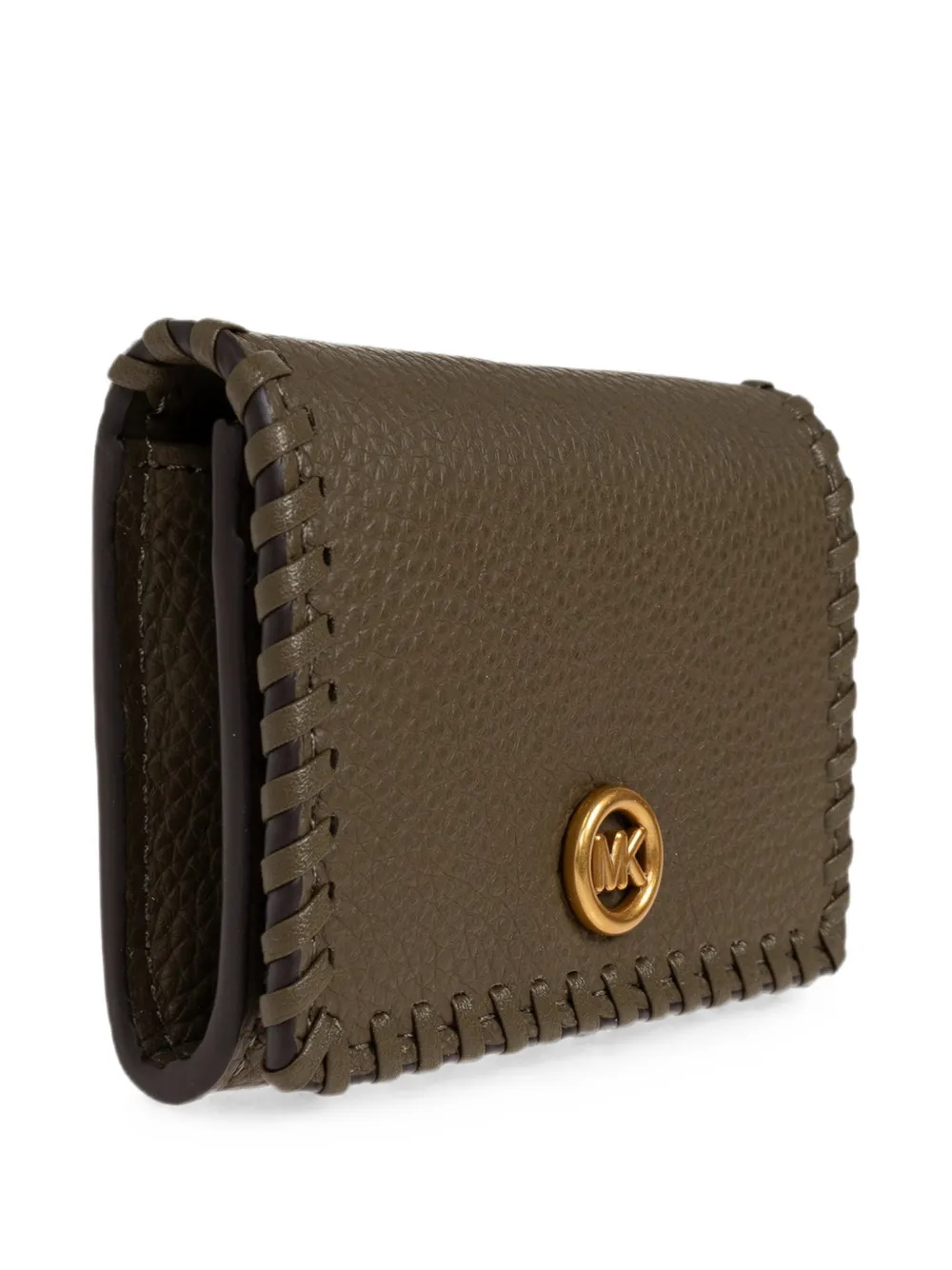 Michael Kors logo-plaque leather wallet Groen