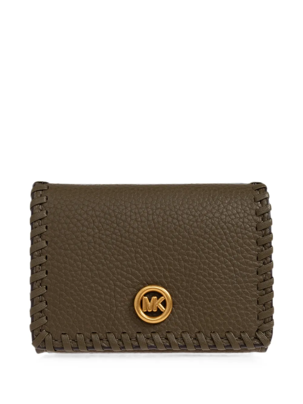 Michael Kors logo-plaque leather wallet Groen