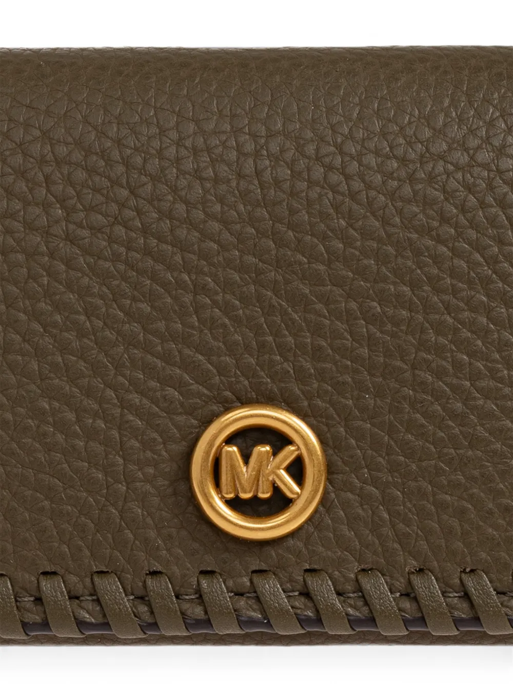 Michael Kors logo-plaque leather wallet Groen