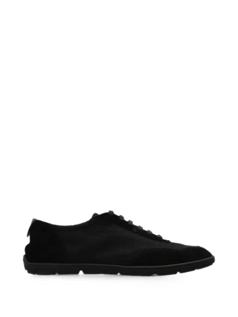 Giorgio Armani suede-panelled low-top sneakers