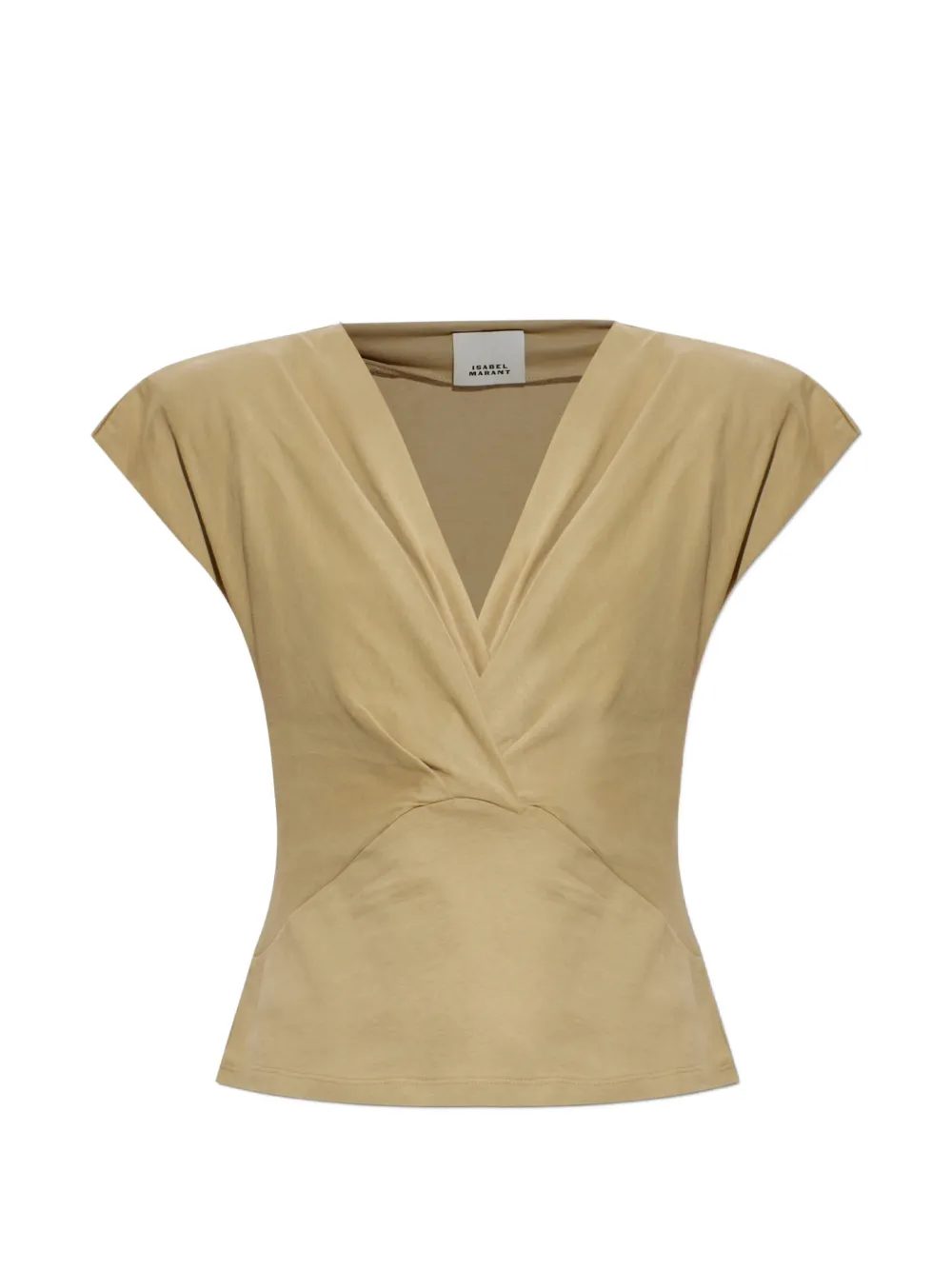 ISABEL MARANT Nadrine T-Shirt mit V-Ausschnitt - Nude