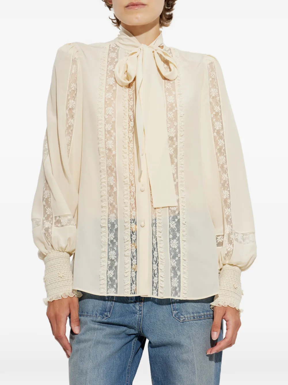 Valentino Garavani Zijden blouse Beige