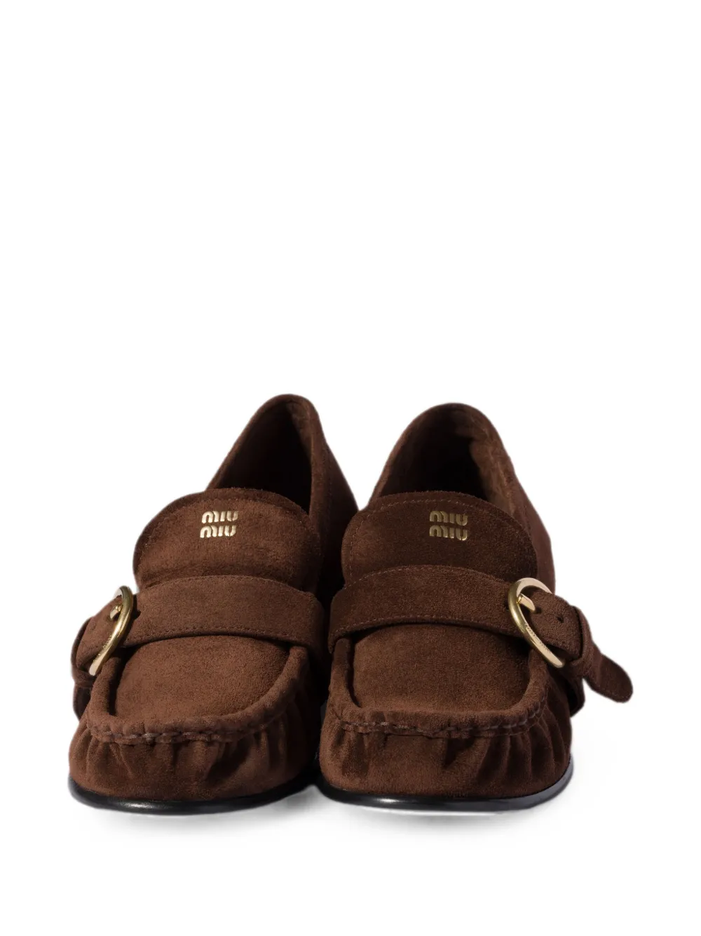 Miu suede loafers with buckle Bruin