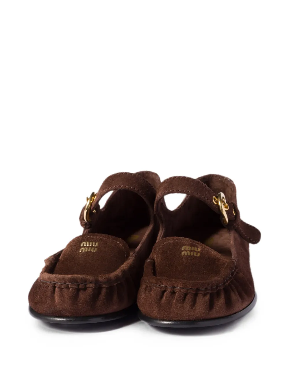 Miu suede loafers with buckle Bruin