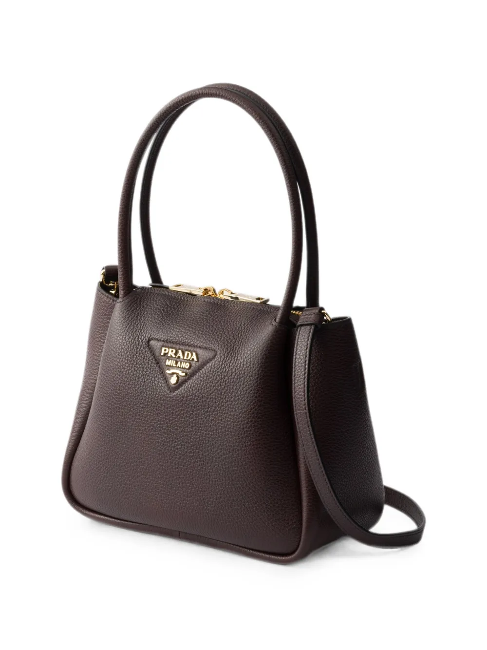 Prada Liaison Small Leather Handbag | Brown | FARFETCH
