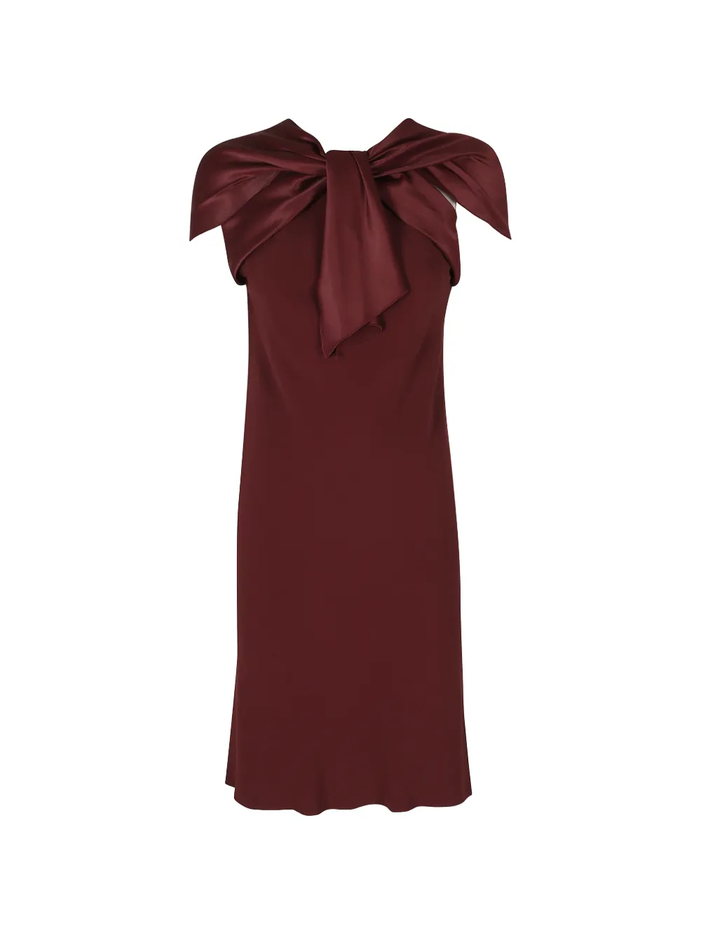 Alberta Ferretti midi bow-detail silk-satin dress
