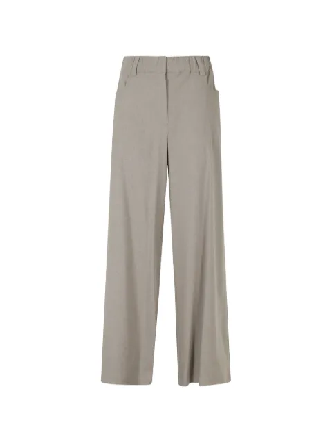 Alysi wide-leg elasticated-waist trousers