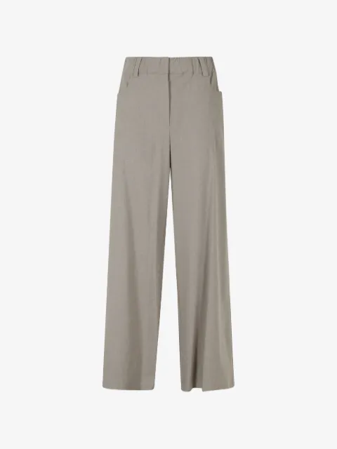 Alysi wide-leg elasticated-waist trousers