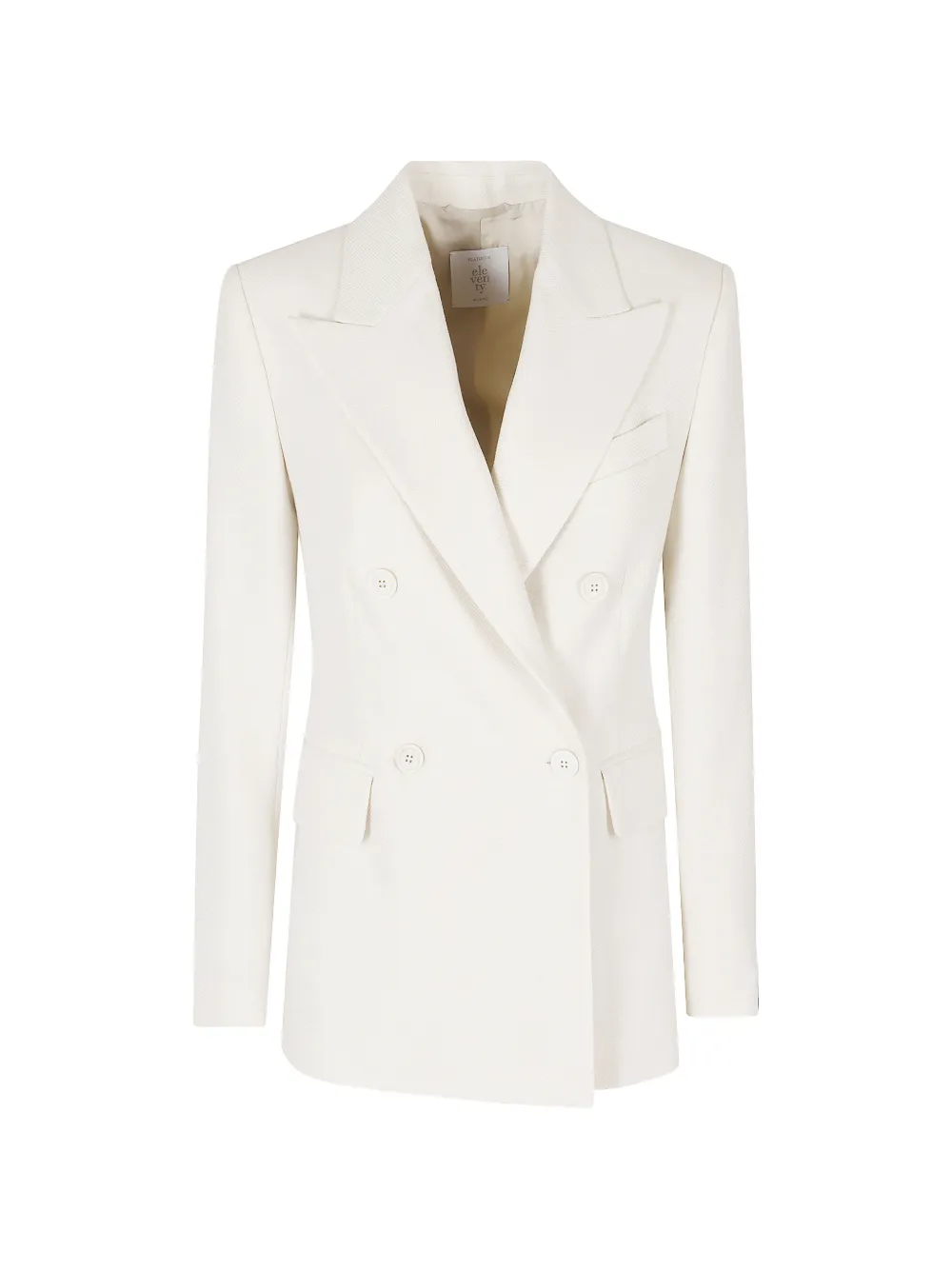 Eleventy double-breasted chevron-weave blazer - Neutrals