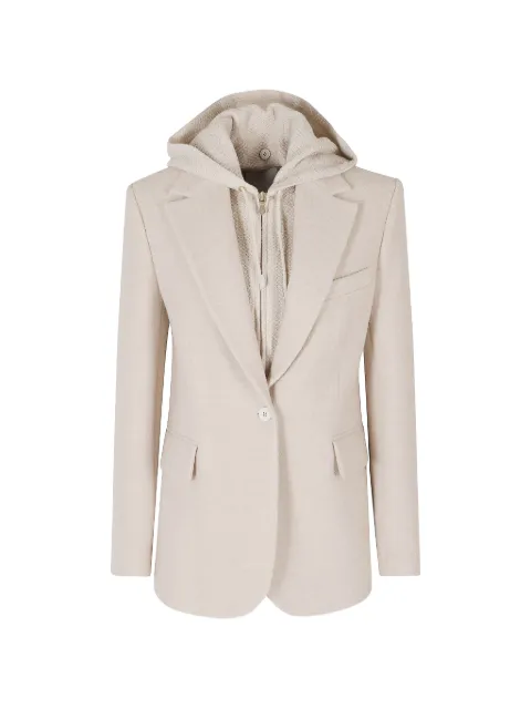 Eleventy hooded single-breasted blazer