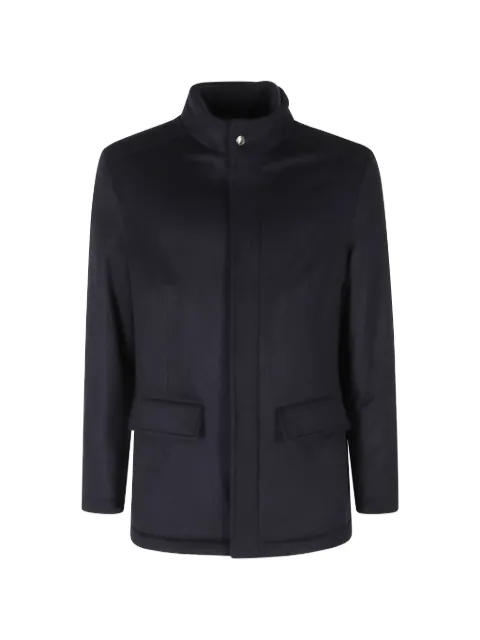 Kired high-neck flap-pocket jacket