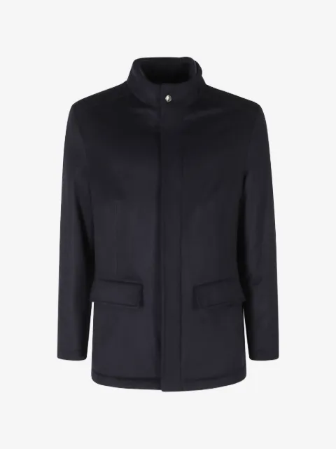 Kired high-neck flap-pocket jacket