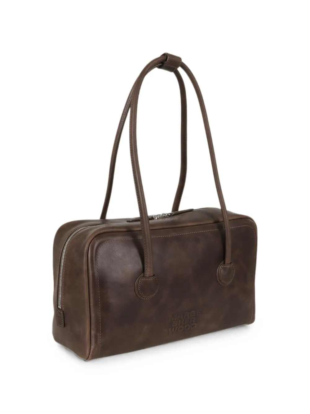 Marge Sherwood Boston logo-debossed leather tote bag Bruin