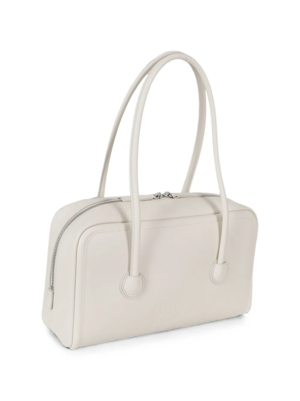 Marge Sherwood Kleine Boston shopper met logo-reliëf Wit