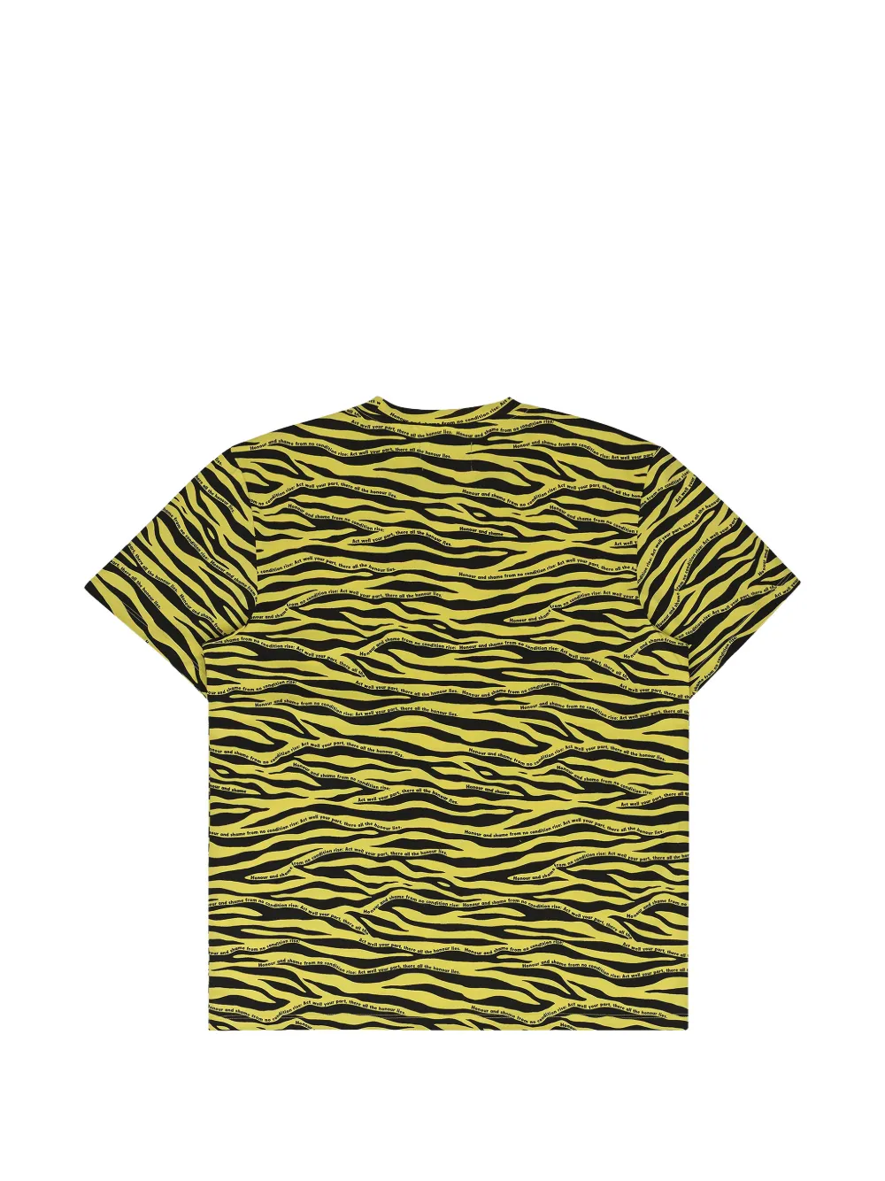 Denim Tears T-shirt met zebraprint Geel