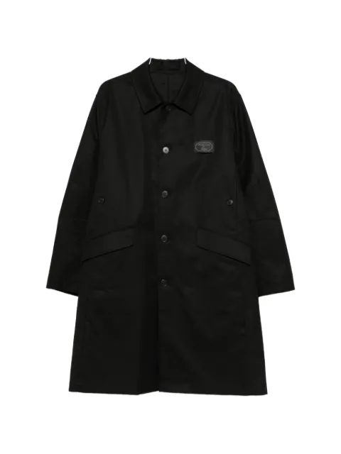 Undercover graphic-patch single-breasted coat