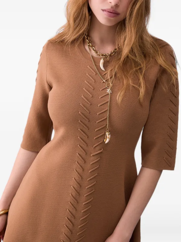 knit fit and flare dress LIU JO & | Neutrals The plain design features