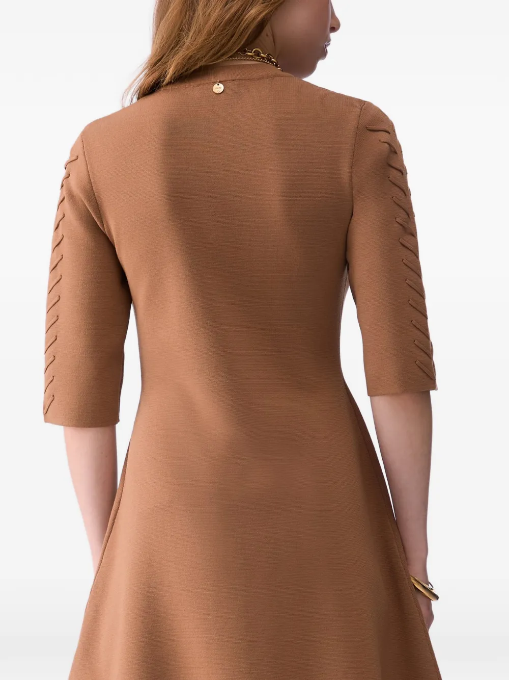 LIU JO Gebreide flared jurk Beige