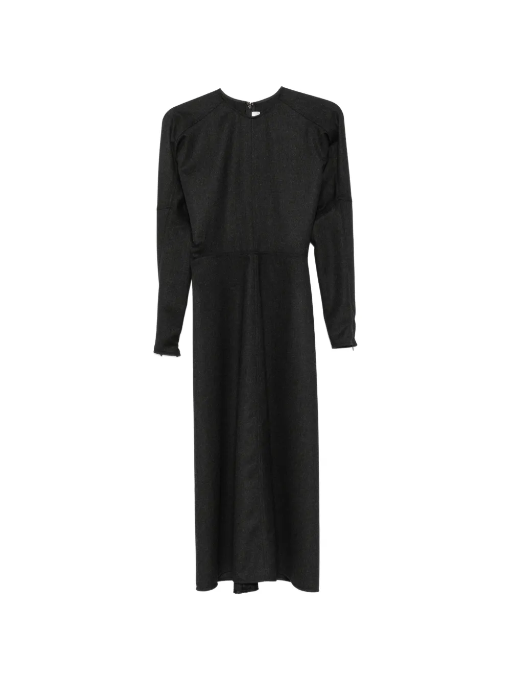 Victoria Beckham Long-sleeve Midi Dress In Black