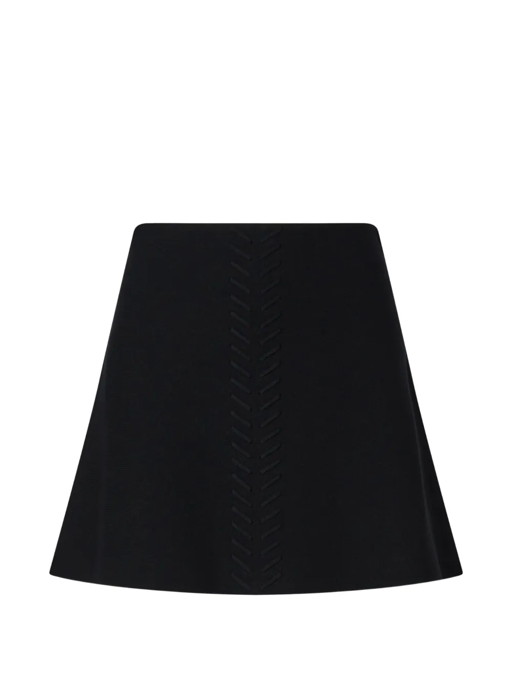 LIU JO knit mini skirt with braided details - Nero