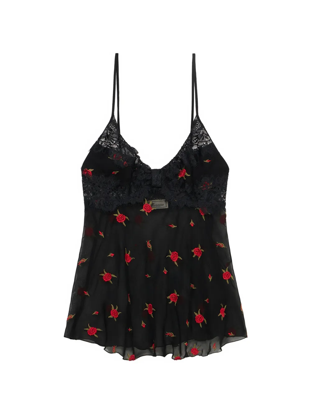 Blumarine Top con ricamo - Nero