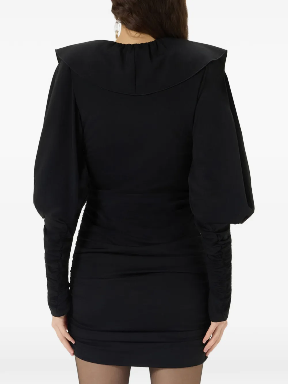Blumarine Gesmockte mini-jurk met ruches Zwart