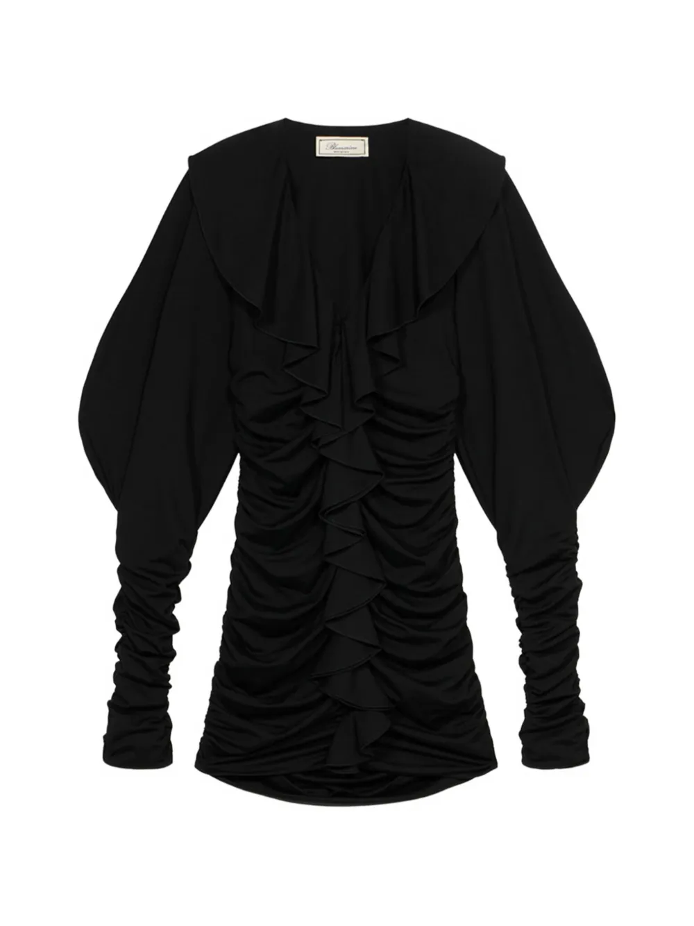 Blumarine ruffled gathered mini dress
