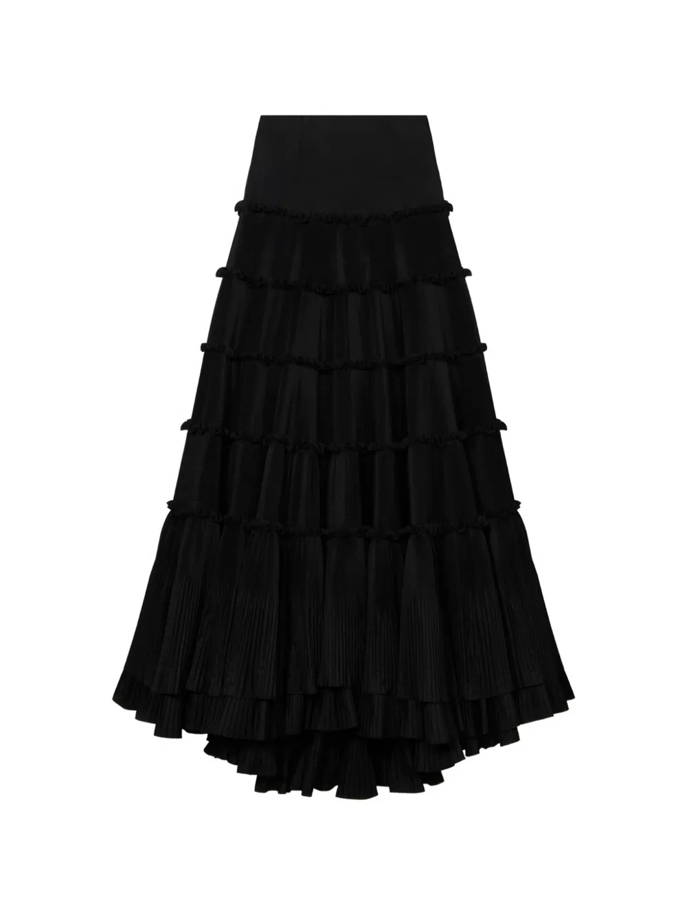 Blumarine pleated ruffled maxi skirt