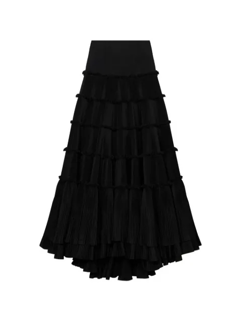 Blumarine pleated ruffled maxi skirt