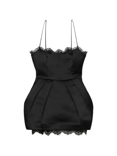 Blumarine vestido corto con ribete de encaje