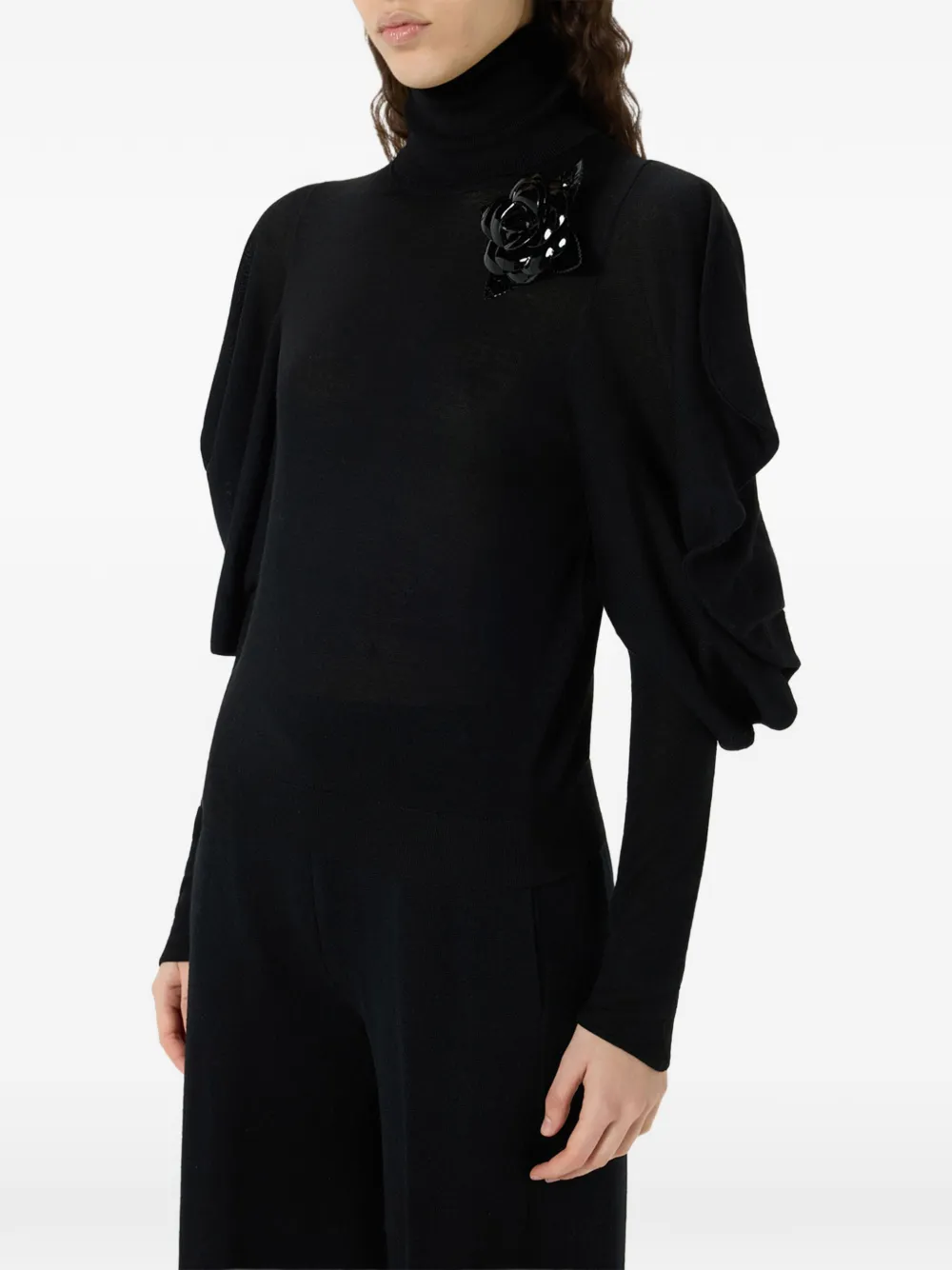 Blumarine Coltrui met pofmouwen Zwart