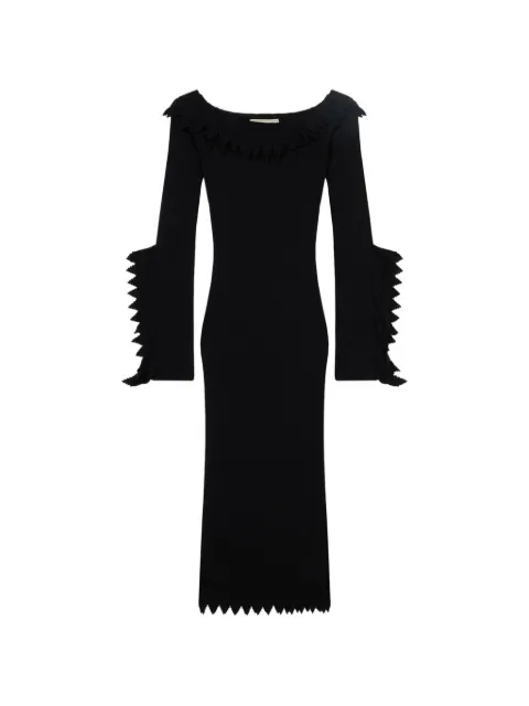 Blumarine vestido corto con hombros descubiertos y volantes